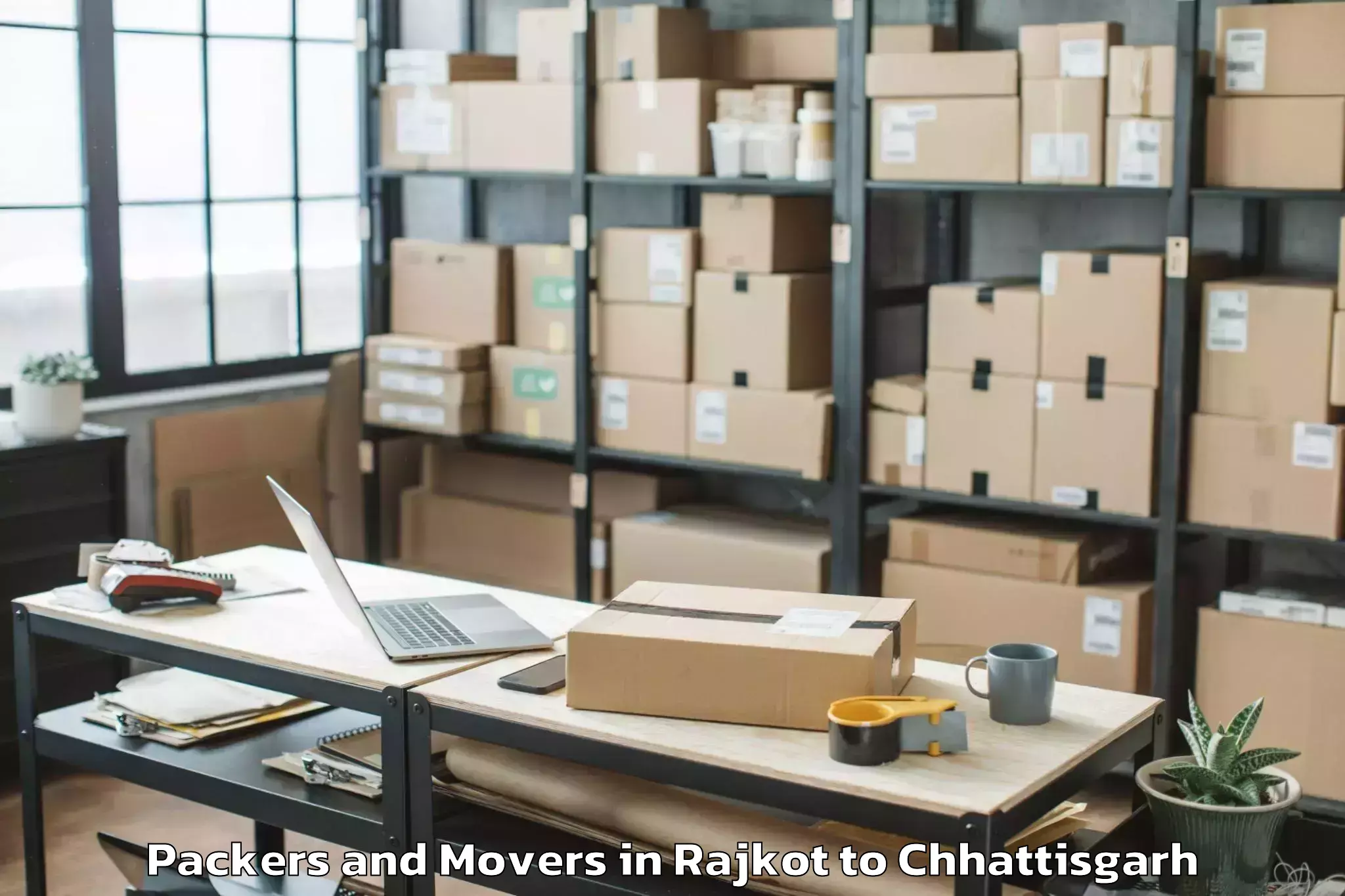 Professional Rajkot to Mats University Aarang Packers And Movers